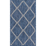 5? x 7? Navy Knot Indoor Outdoor Area Rug