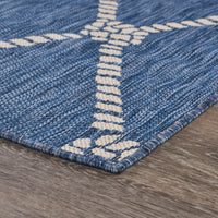 5? x 7? Navy Knot Indoor Outdoor Area Rug