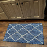 5? x 7? Navy Knot Indoor Outdoor Area Rug