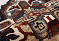 5? Maroon and Gray Medallion Area Rug