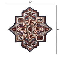 5? Maroon and Gray Medallion Area Rug