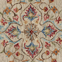 4? Round Beige Floral Medallion Area Rug