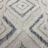 6? Round Cream Modern Geometric Area Rug