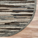 4? Round Brown and Gray Camouflage Area Rug