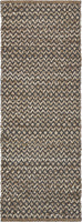 3? x 5? Gray Toned Chevron Patterned Runner Rug