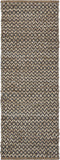 3? x 5? Gray Toned Chevron Patterned Runner Rug