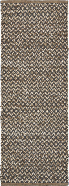 3? x 5? Gray Toned Chevron Patterned Runner Rug