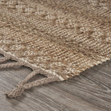 3? x 4? Tan Bohemian Tasseled Area Rug