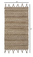 3? x 4? Tan Bohemian Tasseled Area Rug