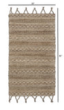 3? x 4? Tan Bohemian Tasseled Area Rug