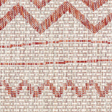 5? x 8? Red Zigzag Indoor Outdoor Area Rug