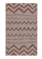 5? x 8? Red Zigzag Indoor Outdoor Area Rug