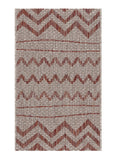 5? x 8? Red Zigzag Indoor Outdoor Area Rug