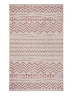 5? x 8? Red Zigzag Indoor Outdoor Area Rug