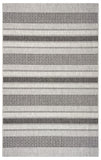 5? x 8? Monochrome Striped Indoor Outdoor Area Rug