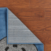 5? x 7? Navy Imaginative Racetrack Area Rug