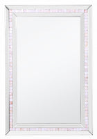 Silver Tiled Border Wall Mirror