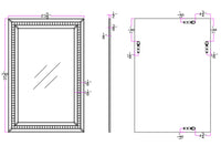 Silver Tiled Border Wall Mirror