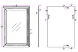 Silver Tiled Border Wall Mirror