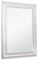 Silver Tiled Border Wall Mirror