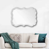 Scalloped Frameless Wall Mirror