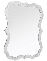 Scalloped Frameless Wall Mirror