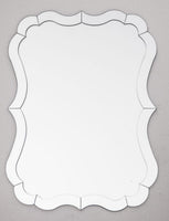 Scalloped Frameless Wall Mirror