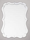 Scalloped Frameless Wall Mirror