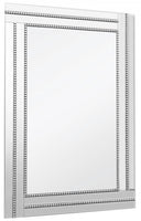 Silver Beaded Frame Mirror