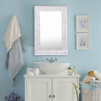 Pastel Pink Mosaic Tiled Mirror