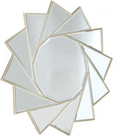 Gold Trimmed Pinwheel Wall Mirror