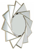 Gold Trimmed Pinwheel Wall Mirror