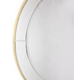 Gold Accented Round Mirror