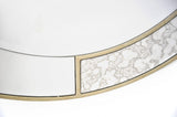 Gold Accented Round Mirror