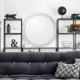 Simply Lined Silver Mirror