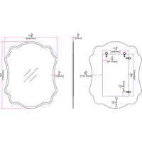 Scalloped Concave Glass Mirror