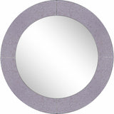 Grey Round Wall Mirror