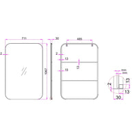 Rectangular Clean Metal Mirror