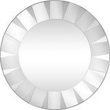 Angled Petal Round Mirror