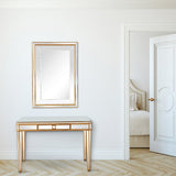 Antiqued Gold Finish Console Table