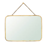 Gold Metal Horizontal Wall Mirror