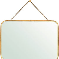 Gold Metal Horizontal Wall Mirror