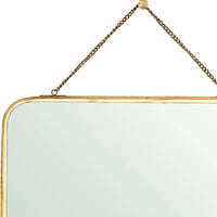 Gold Metal Horizontal Wall Mirror