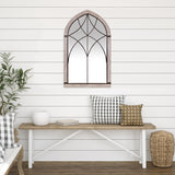 Vintage Wood and Iron Wall Mirror