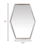 Wooden Hexagonal Wall Mirror