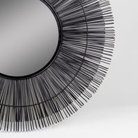 Black Iron Sunburst Wall Mirror