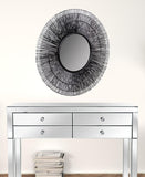 Black Iron Sunburst Wall Mirror