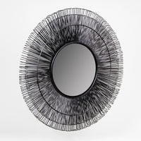 Black Iron Sunburst Wall Mirror