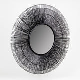 Black Iron Sunburst Wall Mirror