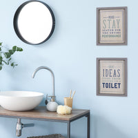 Set of Two Bathroom Themed Wall Art